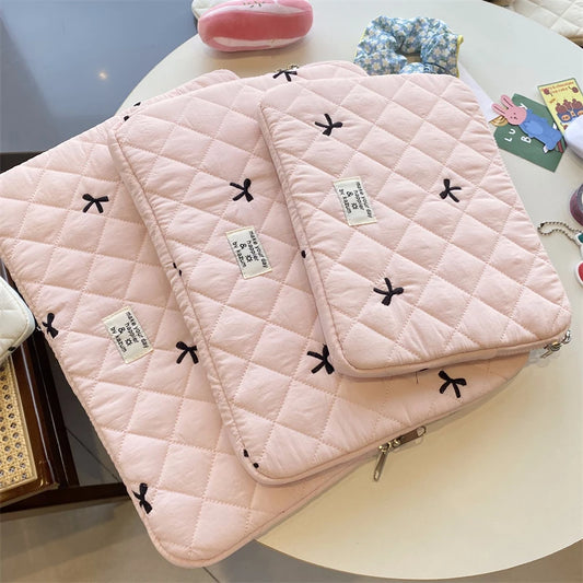 Ditsy Bow Sleeve - Pink